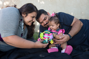 Photo of a family which participates in our program.