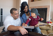 Photo of a family which participates in our program.