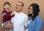 Photo of a family which participates in our program.