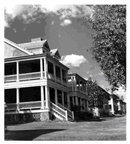 Historical photo of the doctor's row section of Fort Bayard Medical Center.
