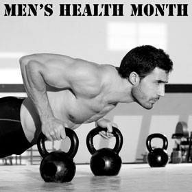 Photo of a man working out doing pushups.