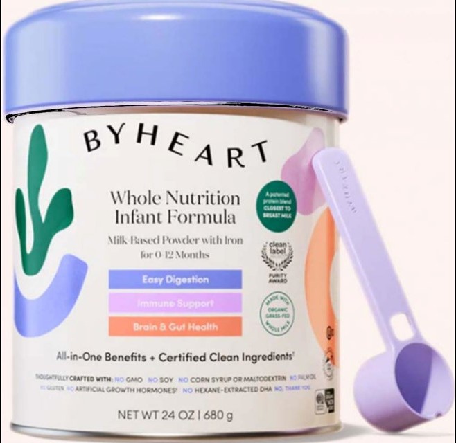 Photo of recalled ByHeart brand infant formula