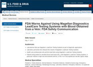 LeadCare Testing – FDA Safety Communication Warning