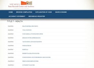New Mexico Administrative Code for health/healthcare facility requirements (NMAC Title 7)