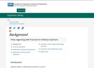 Information for Health Professionals on Injection Safety
