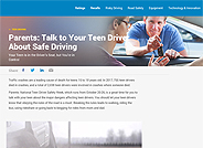Parents: Talk to Your Teen Driver About Safe Driving