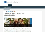People at High Risk For Flu Complications