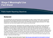 Stage 2 Meaningful Use Fact Sheet