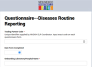 Diseases Routine Reporting Questionnaire