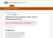CDC 2019 Novel Coronavirus Risk Assesment Summary