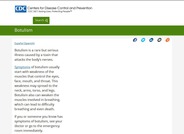 CDC Botulism