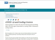 COVID-19 and Cooling Centers