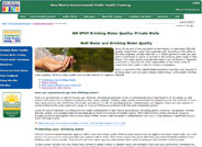 New Mexico Environmental Public Health Tracking monitors well water and drinking water quality. On this site, there is information about testing, treatment, resources and an interactive data query.  