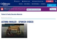 Video de Como Usar Su Inhalador Para el Asma 