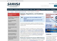 Medication Assisted Treatment (MAT) statutes, regulations, and guidelines