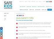 CDC Safe Kids - Gun Safety Tips - Store Guns and Ammunition Safely