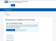 CDC - Mpox Information for Healthcare Professionals