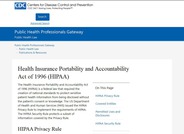 Health Insurance Portability and Accountability Act (HIPAA)