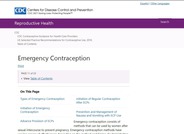 CDC Emergency Contraception