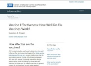 CDC Influenza Vaccine Effectiveness