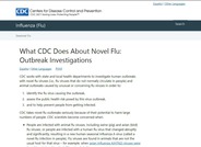 What CDC Does About Novel Flu: Outbreak Investigations