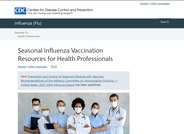 Seasonal Influenza Vaccination Resources for Health Professionals