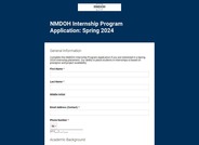 NMDOH Internship Program Application: Spring 2024