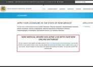 NM Medical Board – Apply for Licensure