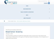 U.S. Preventive Services Task Force Breast Cancer: Screening Recommendation