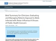 CDC - Evaluating/Managing Patients Exposed