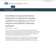 CDC - Consideraciones para veterinarios: Evaluación y manipulación de gatos expuestos