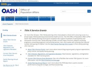 Title-X Service Grants