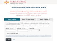 NM Board of Nursing License Portal