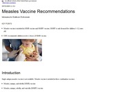 Measles Vaccine Recommendations | CDC