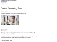 Cancer Screening Tests - CDC
