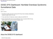 DOSE-SYS Dashboard: Nonfatal Overdose Syndromic Surveillance Data