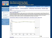 Influenza Vaccination, Adults Age 65+ Report