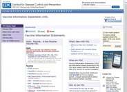 Vaccine Information Statements