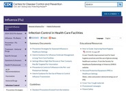 Infection Control in Health Care Facilities