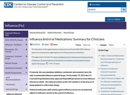 Influenza Antiviral Medications: Summary for Clinicians