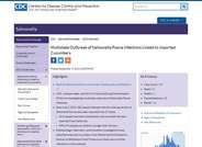 Multistate Outbreak of Salmonella Poona Infections Linked to Imported Cucumbers