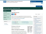 Meningococcal Vaccine Information Statement