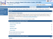Birth & Death Certificate Data Queries by the Social Determinants of Health