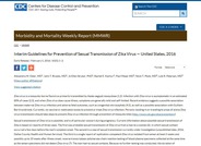 Interim Guidance for Preventing Sexual Transmission of Zika Virus