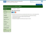 Active Bacterial Core Surveillance Special Studies